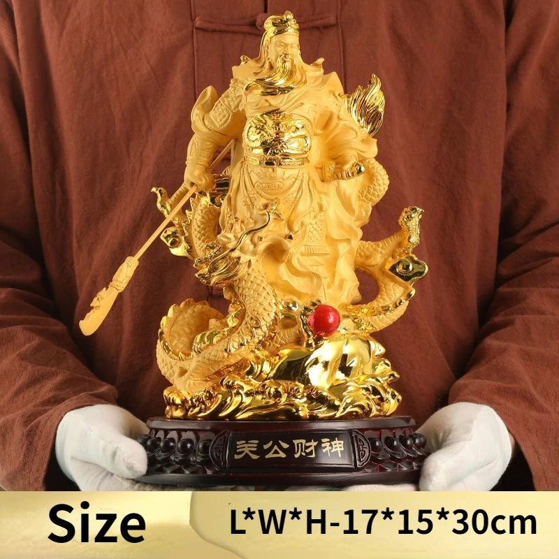 Shajin Maitreya Buddha Avalokitesvara Bodhisattva Martial God of Wealth Buddha Statue WealthFeng Shui Decoration Crafts