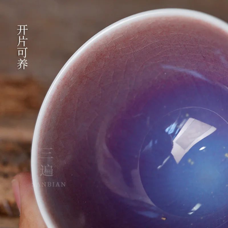 Shanhai Sutra Nine-Tailed Fox Hand-Painted Firewood High-End Handmade Tea Cup Kiln Baked Master Cup Jingdezhen Firewood Kiln T
