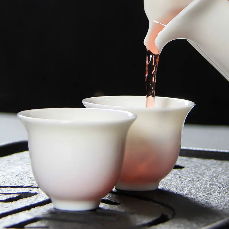 Sheep Fat Jade Porcelain Chinese White Porcelain Tea Cup Kung Fu Tea Set Ceramic Individual Cup Master Cup Small Tea Cup Bowl