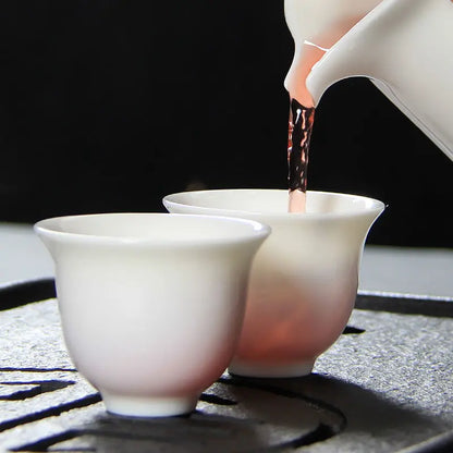 Sheep Fat Jade Porcelain Chinese White Porcelain Tea Cup Kung Fu Tea Set Ceramic Individual Cup Master Cup Small Tea Cup Bowl