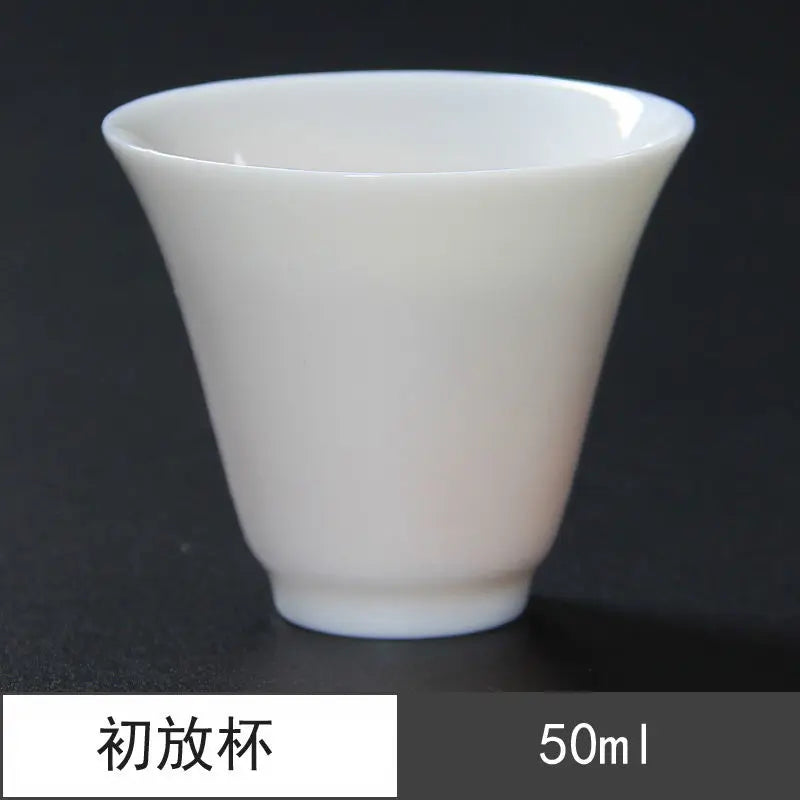 Sheep Fat Jade Porcelain Chinese White Porcelain Tea Cup Kung Fu Tea Set Ceramic Individual Cup Master Cup Small Tea Cup Bowl