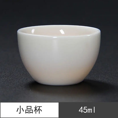 Sheep Fat Jade Porcelain Chinese White Porcelain Tea Cup Kung Fu Tea Set Ceramic Individual Cup Master Cup Small Tea Cup Bowl