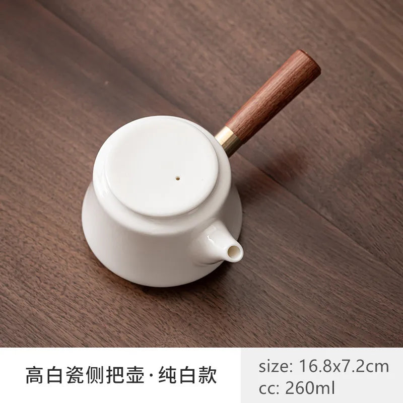 Sheep Fat Jade White Porcelain Xishi Teapot Chinese Tea Set Household Hand-made Tea Pot Ceramic Filter Tea Infuser Beauty Kettle