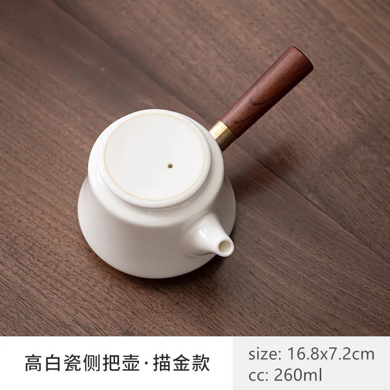 Sheep Fat Jade White Porcelain Xishi Teapot Chinese Tea Set Household Hand-made Tea Pot Ceramic Filter Tea Infuser Beauty Kettle