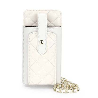 Sheepskin Fragrance Wind Ringed Cell Phone Lady Shoulder Crossbody Leather Chain One Mini Small Bag