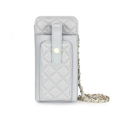 Sheepskin Fragrance Wind Ringed Cell Phone Lady Shoulder Crossbody Leather Chain One Mini Small Bag