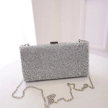 Shiny Evening Dinner Handbag Shiny Clutch Bag Crossbody Bag for Rhinestone Banquet Handbag Wedding Party Prom Pu