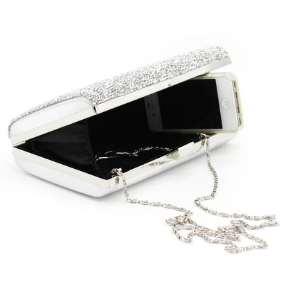 Shiny Evening Dinner Handbag Shiny Clutch Bag Crossbody Bag for Rhinestone Banquet Handbag Wedding Party Prom Pu