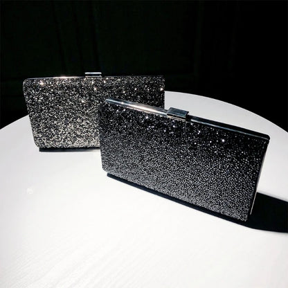Shiny Evening Dinner Handbag Shiny Clutch Bag Crossbody Bag for Rhinestone Banquet Handbag Wedding Party Prom Pu