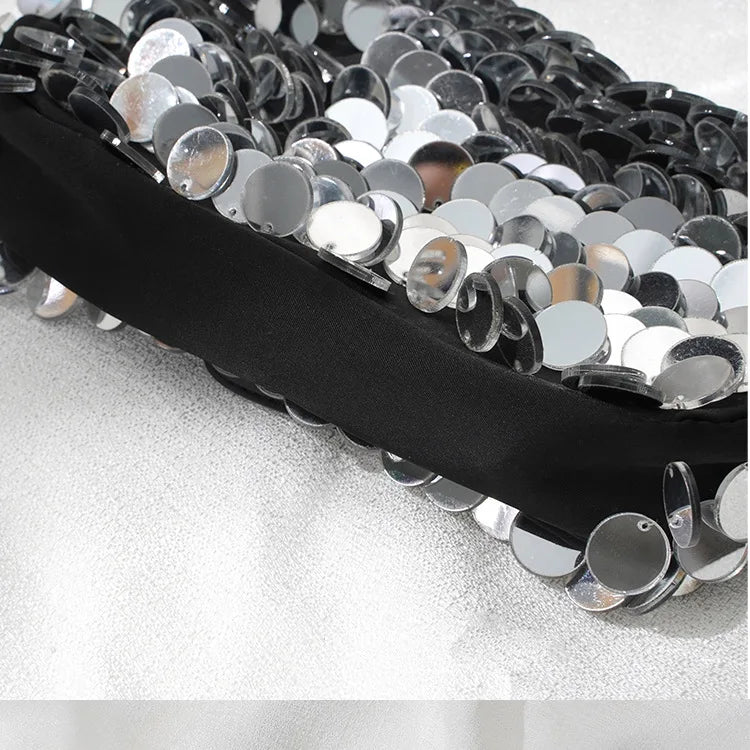 Shiny Sequins Handbags Pink Silver Bag Women Small Tote Bags Bling Fashion Lady Bucket Evening Bags Girls Glitter Purses