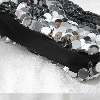 Shiny Sequins Handbags Pink Silver Bag Women Small Tote Bags Bling Fashion Lady Bucket Evening Bags Girls Glitter Purses
