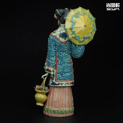 Shiwan doll master of fine ladies of ancient figures decorated handmade ceramic crafts business gift ladies