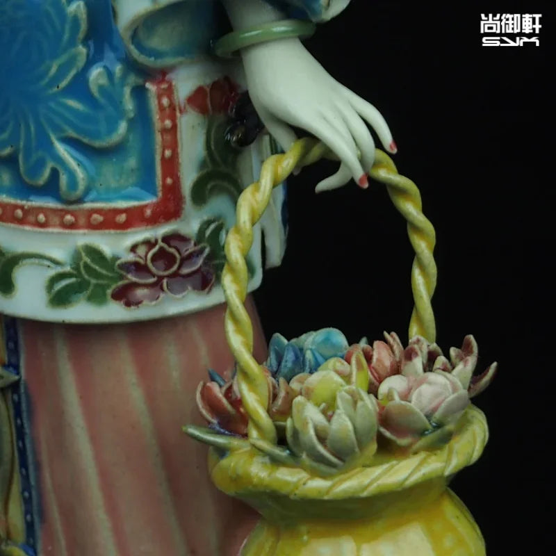 Shiwan doll master of fine ladies of ancient figures decorated handmade ceramic crafts business gift ladies
