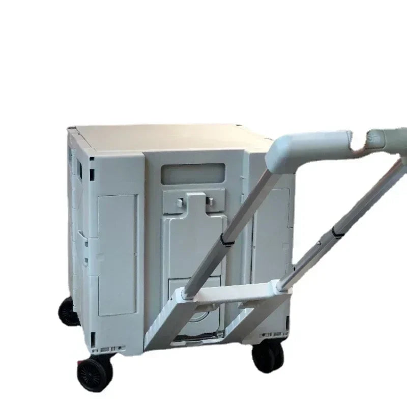 Shop Cart Small Pull Cart Flat pulled Folding Shopping Cart Mute Wheel ClimbStairs Hand-pulled Trolley