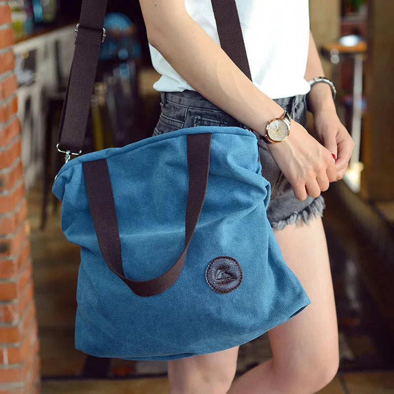Shoulder Bag Canvas Women Handbags Bucket Ladies Messenger Bags Casual Big Female Floral Tote Crossbody Bag Bolsos