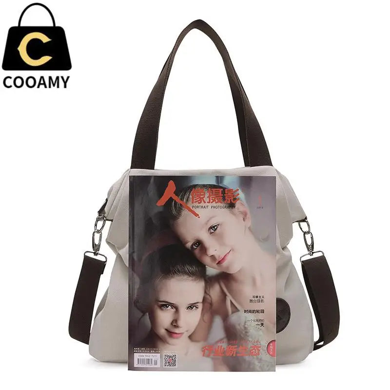 Shoulder Bag Canvas Women Handbags Bucket Ladies Messenger Bags Casual Big Female Floral Tote Crossbody Bag Bolsos