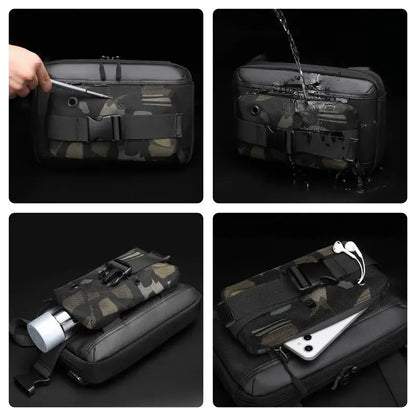 Shoulder Bag For Men Functional Crossbody Bag Men's Multi-functional Tactical Chest Bag Cross Border Sports Fashion Chest Bag