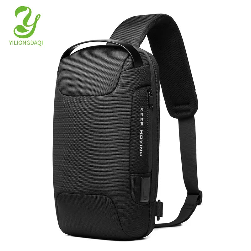 Shoulder Bag Men Fashion Multifunction  Crossbody Bag on Shoulder Travel Sling Bag Pack Messenger Pack Chest Bag for Male