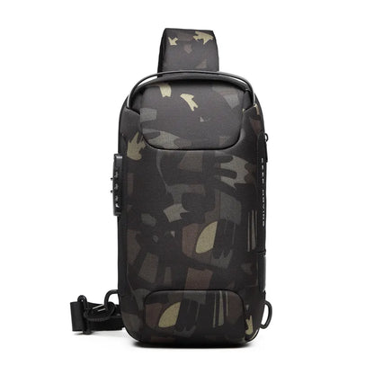 Shoulder Bag Men Fashion Multifunction  Crossbody Bag on Shoulder Travel Sling Bag Pack Messenger Pack Chest Bag for Male