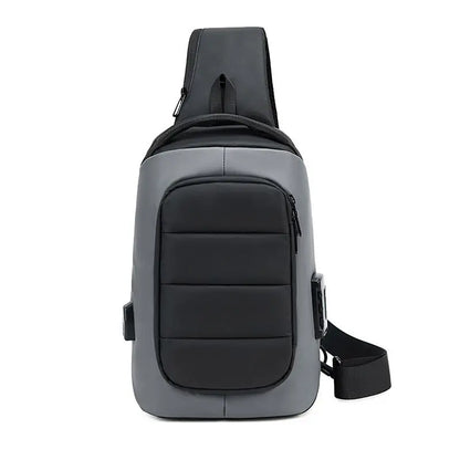 Shoulder Bag for IPad 9.7 Inch Crossbody Bag Men's Chest Bag with USB Charging Multifunctional Messenger Bag  Men's Chest Bag