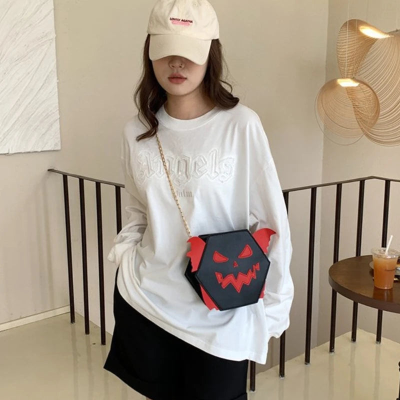 Shoulder Bag for Women Girl Funny Halloween Pumpkin Crossbody Bag Trendy Bag
