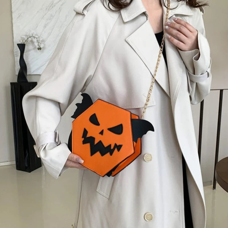 Shoulder Bag for Women Girl Funny Halloween Pumpkin Crossbody Bag Trendy Bag