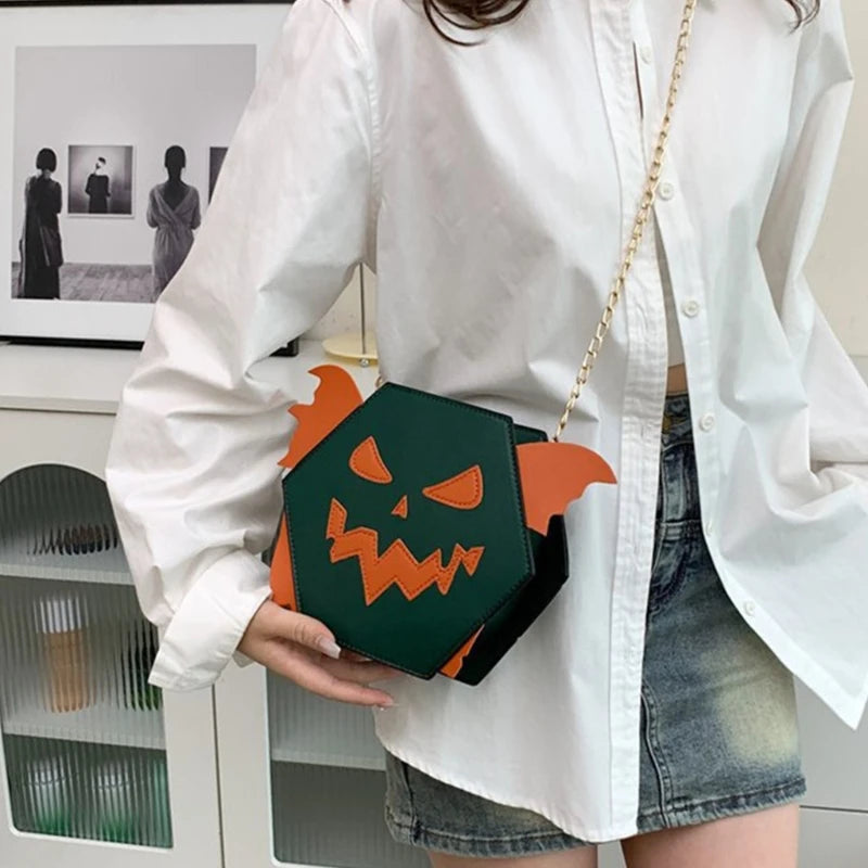 Shoulder Bag for Women Girl Funny Halloween Pumpkin Crossbody Bag Trendy Bag