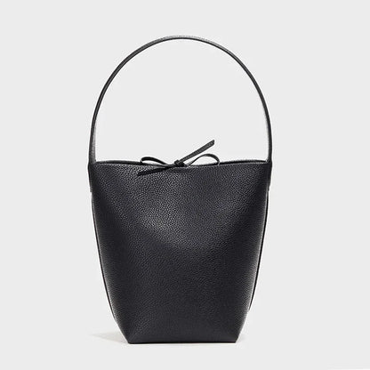 Shoulder Bags, Large Capacity Bag, Women's Niche Light Luxury High-end Bucket Bag, Fashionable Leather Tote Bag