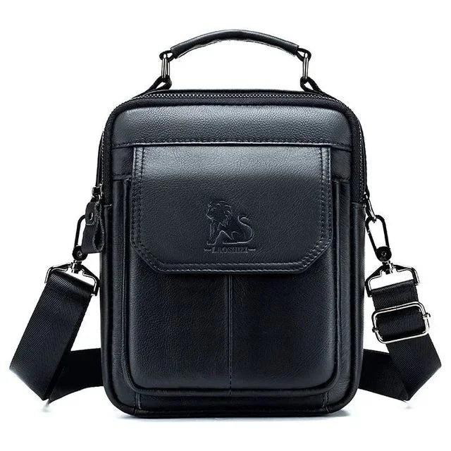 Shoulder Crossbody for Men's Genuine Luxury Men Bag Short Travel Man Cow Leather Messenger Handbag