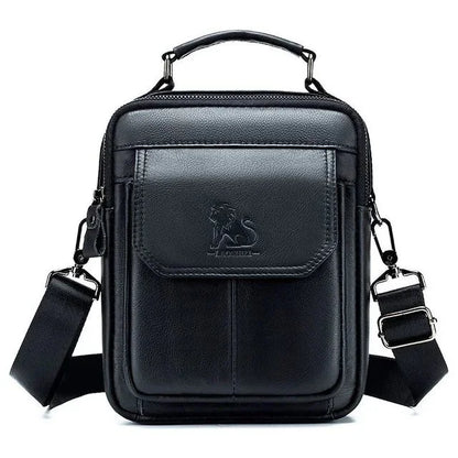 Shoulder Crossbody for Men's Genuine Luxury Men Bag Short Travel Man Cow Leather Messenger Handbag