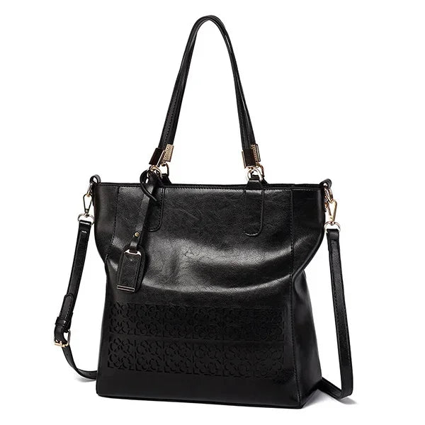 Shoulder Female PU Leather Handbag Bags Designer High Quality Hollow Out Large Capacity Tote Bag Handbags Women