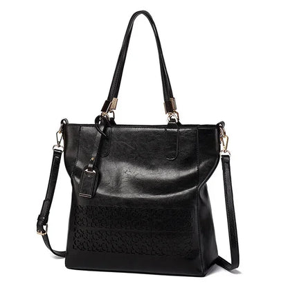 Shoulder Female PU Leather Handbag Bags Designer High Quality Hollow Out Large Capacity Tote Bag Handbags Women