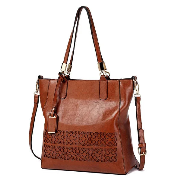 Shoulder Female PU Leather Handbag Bags Designer High Quality Hollow Out Large Capacity Tote Bag Handbags Women