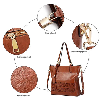 Shoulder Female PU Leather Handbag Bags Designer High Quality Hollow Out Large Capacity Tote Bag Handbags Women