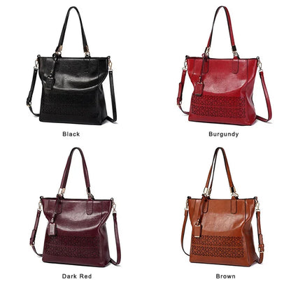Shoulder Female PU Leather Handbag Bags Designer High Quality Hollow Out Large Capacity Tote Bag Handbags Women