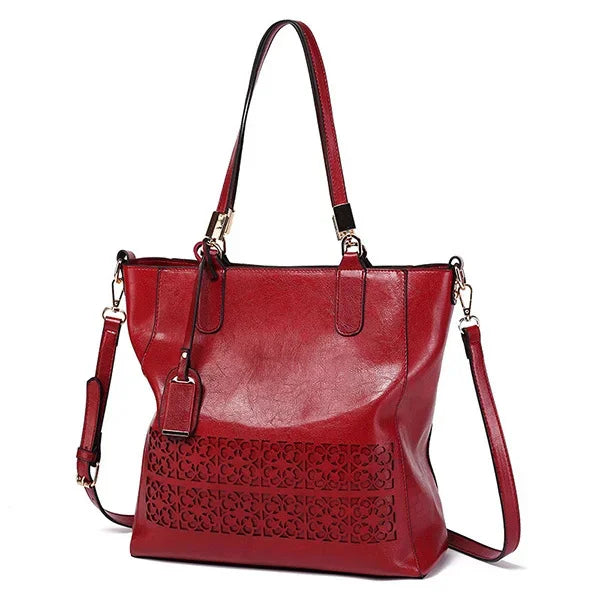 Shoulder Female PU Leather Handbag Bags Designer High Quality Hollow Out Large Capacity Tote Bag Handbags Women