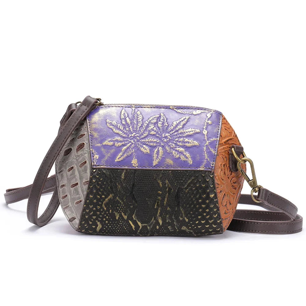 Shoulder For Women Genuine Leather Vintage Bag Patchwork Handbags Small Messenger Crossbody Bags Wallets Clutchs Gir
