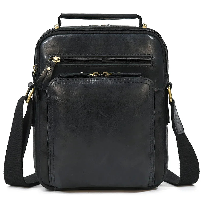 Shoulder Genuine Leather Messenger Crossbody Casual Male s School Outdoor Men's Bag
