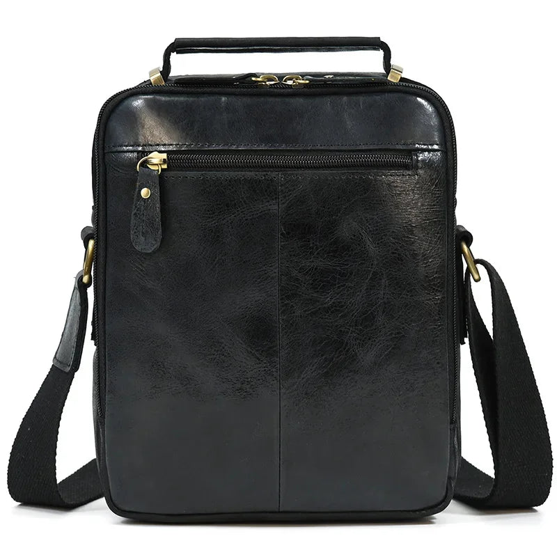 Shoulder Genuine Leather Messenger Crossbody Casual Male s School Outdoor Men's Bag