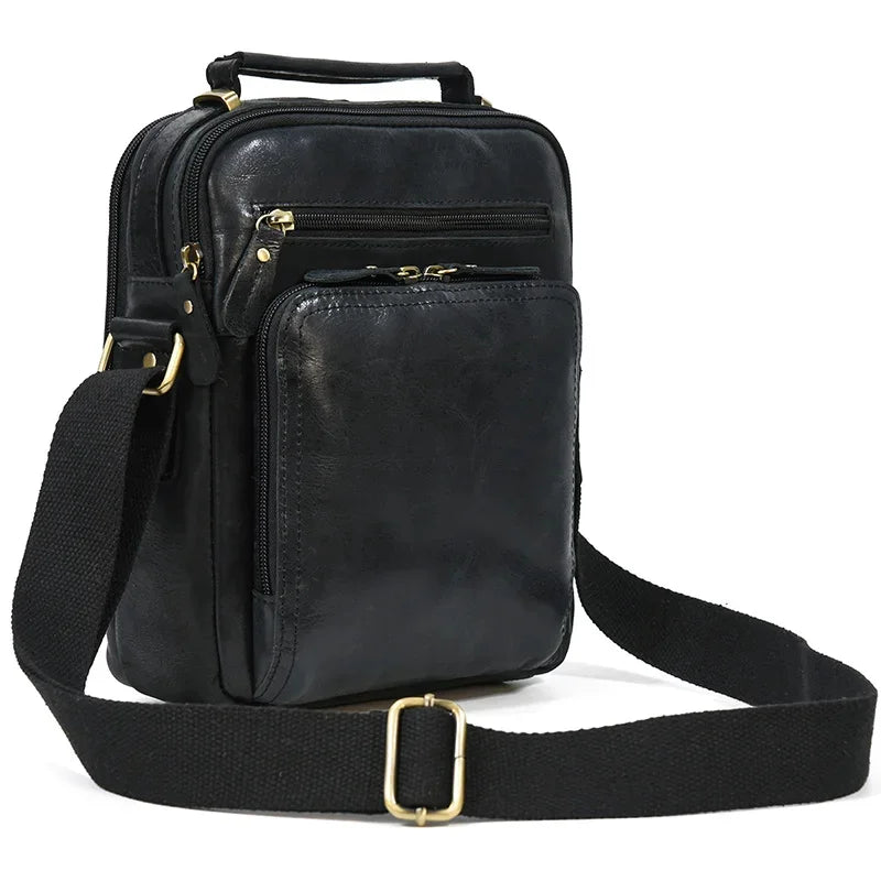 Shoulder Genuine Leather Messenger Crossbody Casual Male s School Outdoor Men's Bag