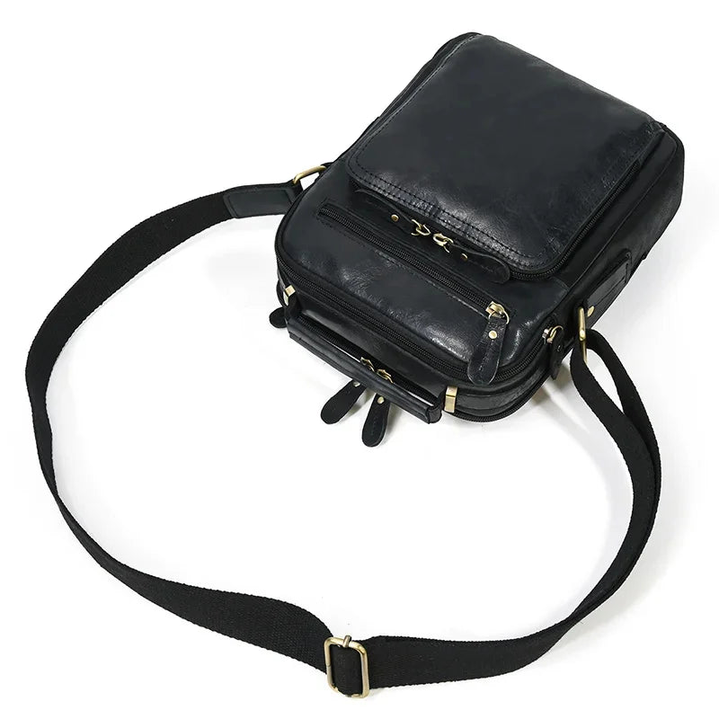 Shoulder Genuine Leather Messenger Crossbody Casual Male s School Outdoor Men's Bag