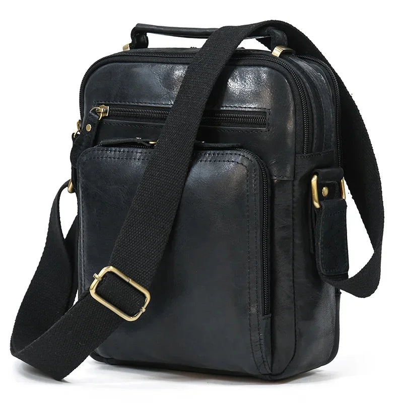 Shoulder Genuine Leather Messenger Crossbody Casual Male s School Outdoor Men's Bag