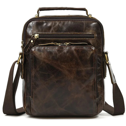 Shoulder Genuine Leather Messenger Crossbody Casual Male s School Outdoor Men's Bag