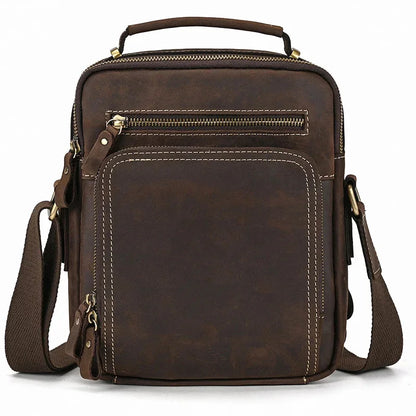 Shoulder Genuine Leather Messenger Crossbody Casual Male s School Outdoor Men's Bag
