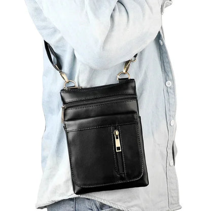 Shoulder Men's Retro Crossbody Casual Male Phone Commuter Bag in Top Cowhide/Head Layer Cowhide New Sh