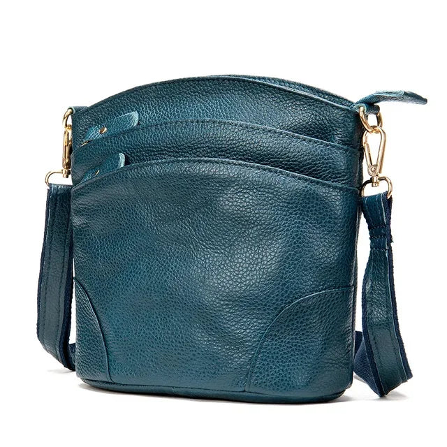 Shoulder s For Women Genuine Leather Coffee Crossbody Female Messenger Bucket Bag Phone Shopping Wife Girls