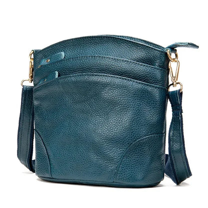 Shoulder s For Women Genuine Leather Coffee Crossbody Female Messenger Bucket Bag Phone Shopping Wife Girls