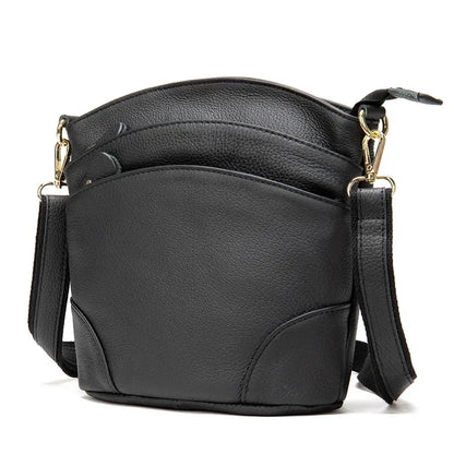 Shoulder s For Women Genuine Leather Coffee Crossbody Female Messenger Bucket Bag Phone Shopping Wife Girls