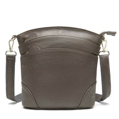 Shoulder s For Women Genuine Leather Coffee Crossbody Female Messenger Bucket Bag Phone Shopping Wife Girls