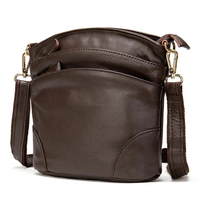 Shoulder s For Women Genuine Leather Coffee Crossbody Female Messenger Bucket Bag Phone Shopping Wife Girls